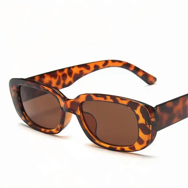 Vintage Black Square Sunglasses for Woman Luxury Brand Small Rectangle Sun Glasses