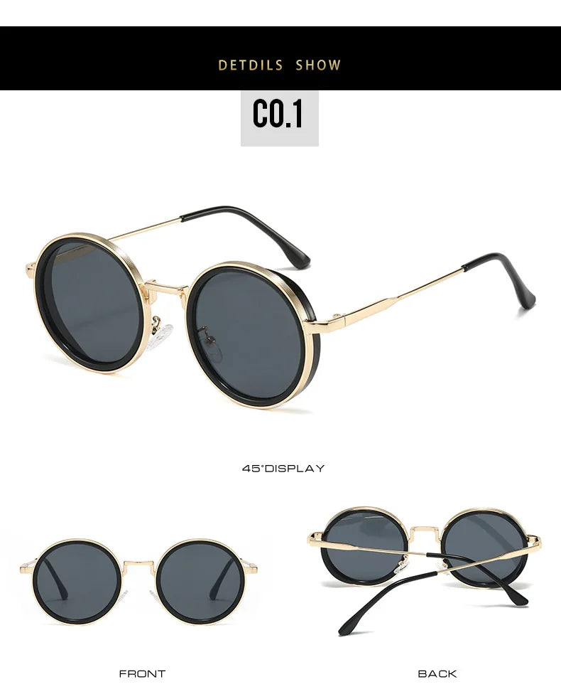 Luxury Designed Sunglasses Women Men Unisex Brand Quality Round Glasses Retro Styles Street Shopping Photography Eyepieces