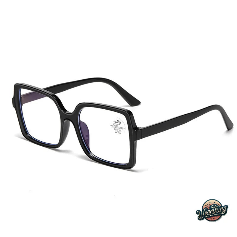 Women Glasses Anti Blue Light Glasses Oversized Vintage Glasses Computer Eyewear Full Frame Transparent Eye Protection Eyewear