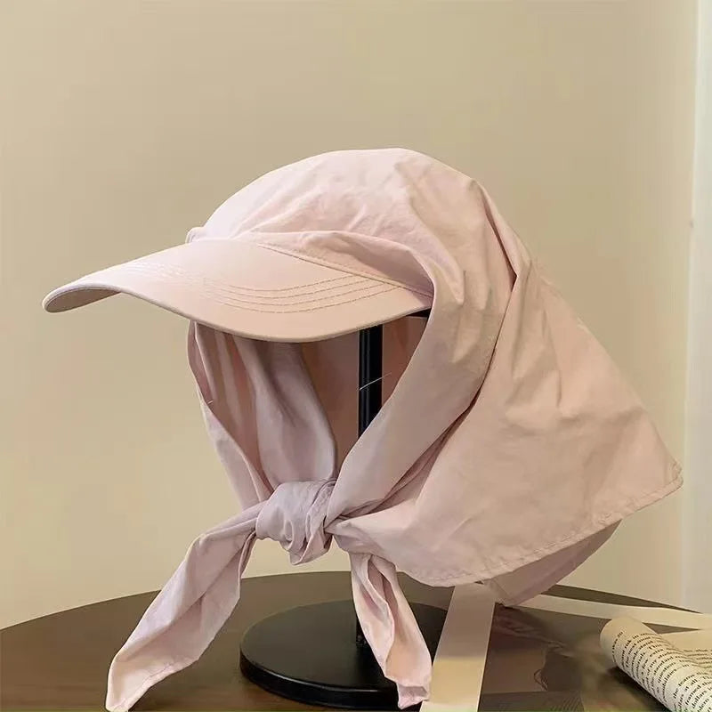 Quick Dry Bandana Tie Baseball Cap, Neck Flap Sun Outdoor Hat