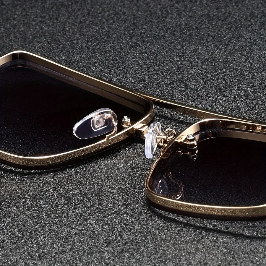 Luxury Square Sunglasses Men New Wooden Vintage Designer Fashion Glasses Women Vacation Gradient Eyewear