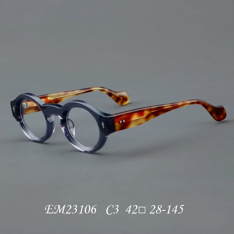 ThickHigh Quality Acetate Round Reading Luxury Diopter  Glasse