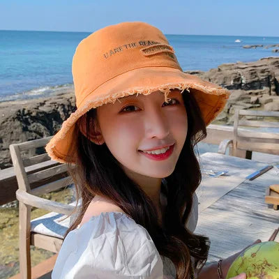 Fashion Women Cotton Bucket Hats Female Summer Autumn Sunscreen Fisherman Cap