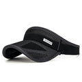 Lightweight Hollow Top Sun Visor Hat With Extra Long 11cm Brim For unisex