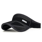 Lightweight Hollow Top Sun Visor Hat With Extra Long 11cm Brim For unisex