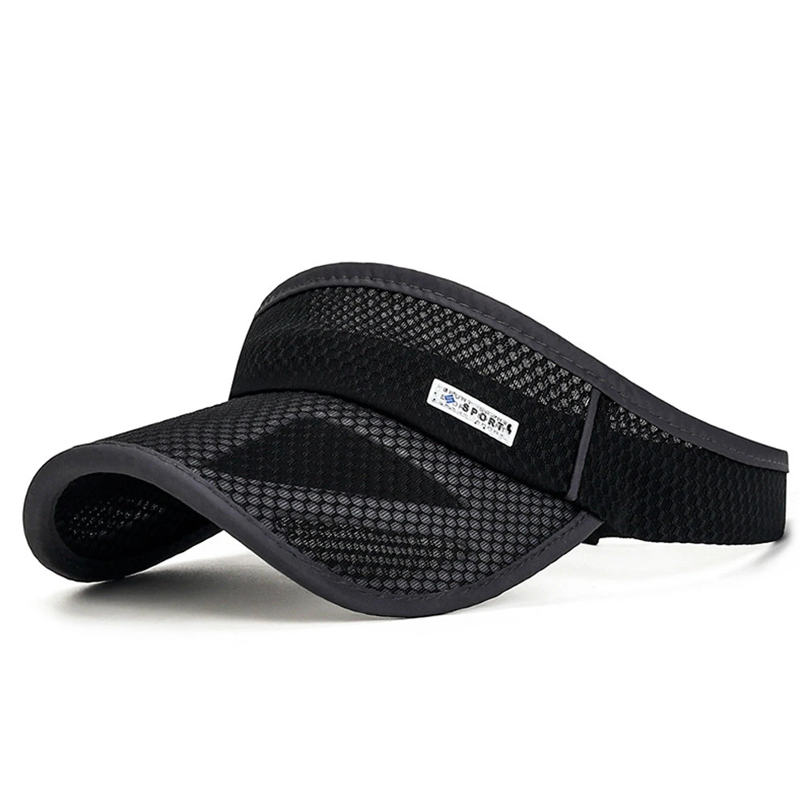 Lightweight Hollow Top Sun Visor Hat With Extra Long 11cm Brim For unisex