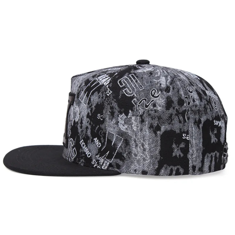 New Printed K Letter Baseball Cap Young Men and Women Hip-hop Flat-brimmed Hat