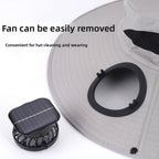 Dual Fan Solar Fan Hat Breathable 3 Speeds UV Protection Lightweight Summer Fan Visor Cap
