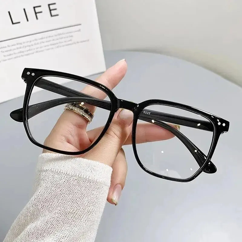 Round Eyewear Transparent Computer Frame Women Men Anti Blue Glasses