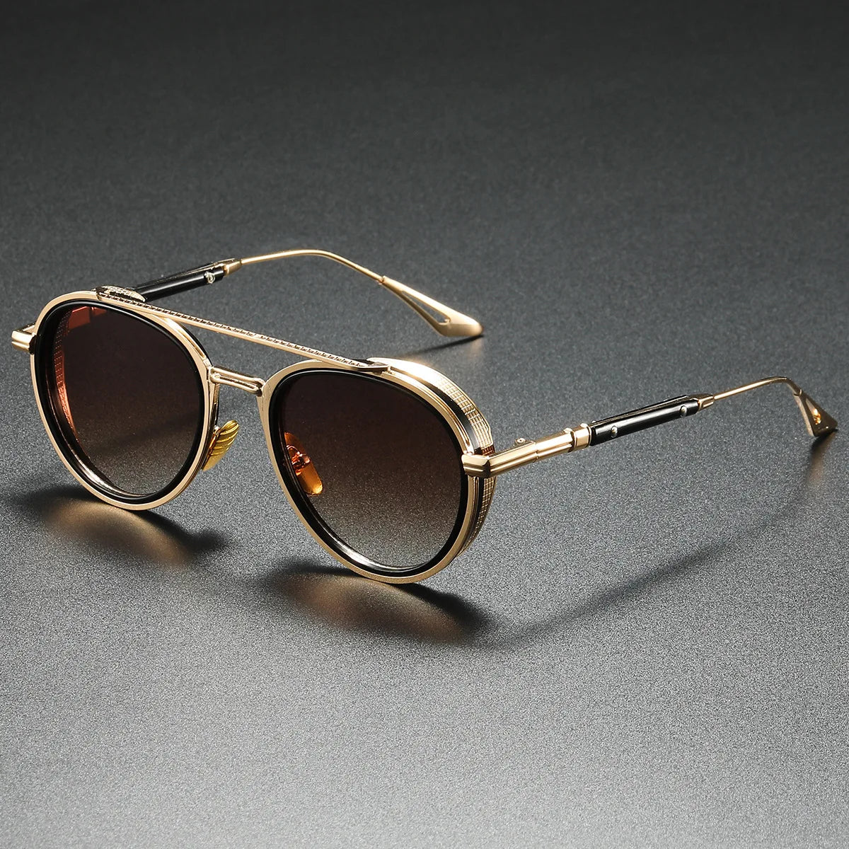 Luxury Round Sunglasses Men New Fashion Outdoor Shades for Driving Women Eyeglasses Trendy Vintage Brand Design UV400Sun Glasses