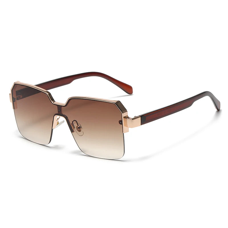 Men Women Frameless Square Luxury Brand Design Fashion Vintage Sun Glasses