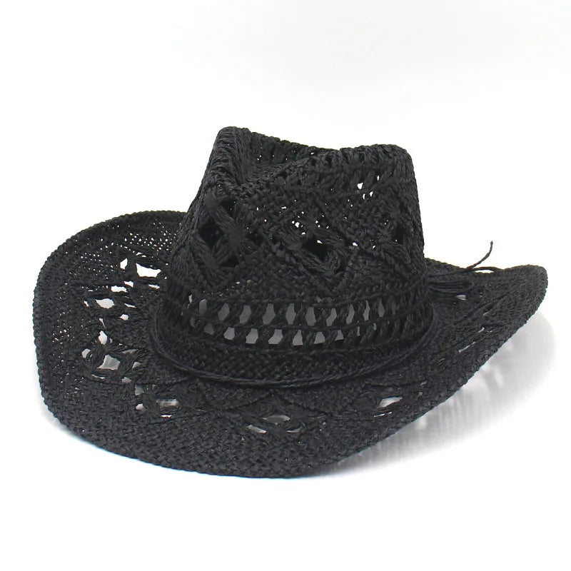 Cowboy Western Cowgirl Hat Foldable Wide Brim Cowboy Hat for Unisex