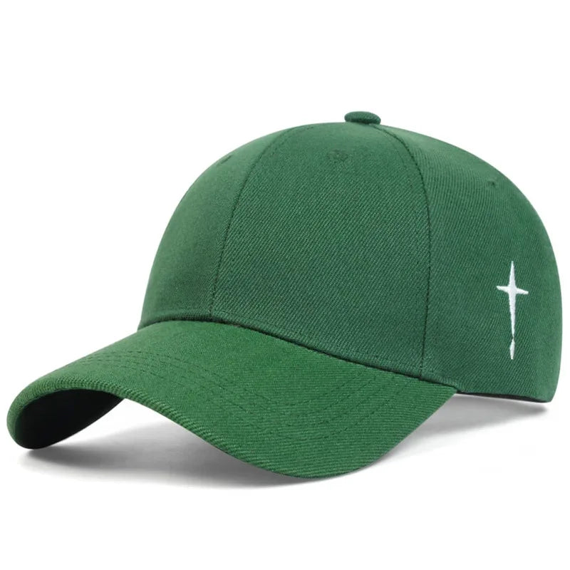 Unisex Spring Style Sports  Baseball Hat with Side - Embroidered Cross Patterns. Outdoor Adjustable Casual Hat Sunscreen Hats