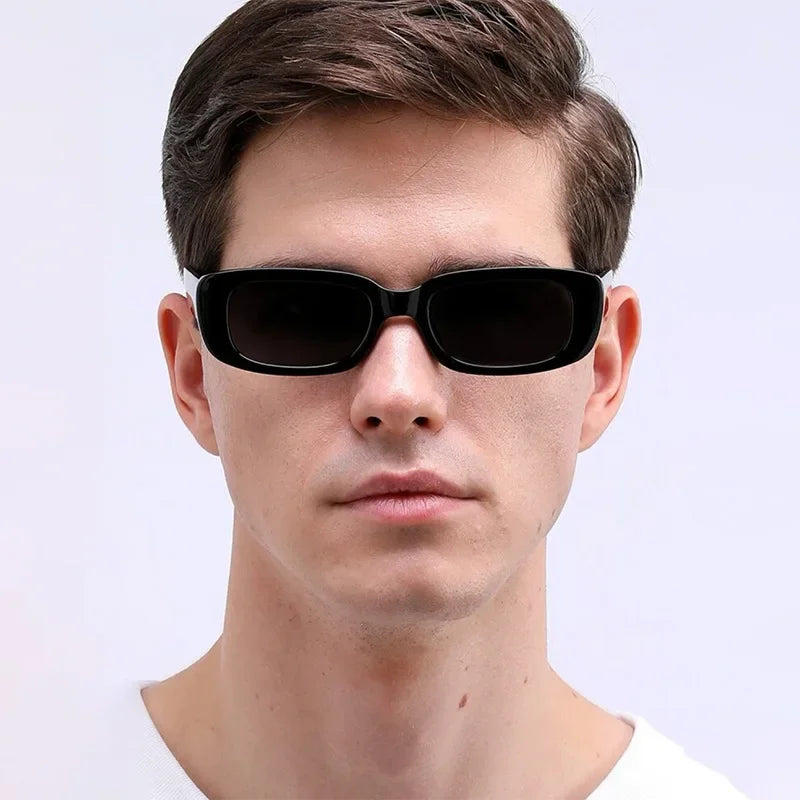 Vintage Black Square Sunglasses for Woman Luxury Brand Small Rectangle Sun Glasses