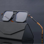 Retro Fashion Square Blue Light Blocking Shades Sunglasses For Men
