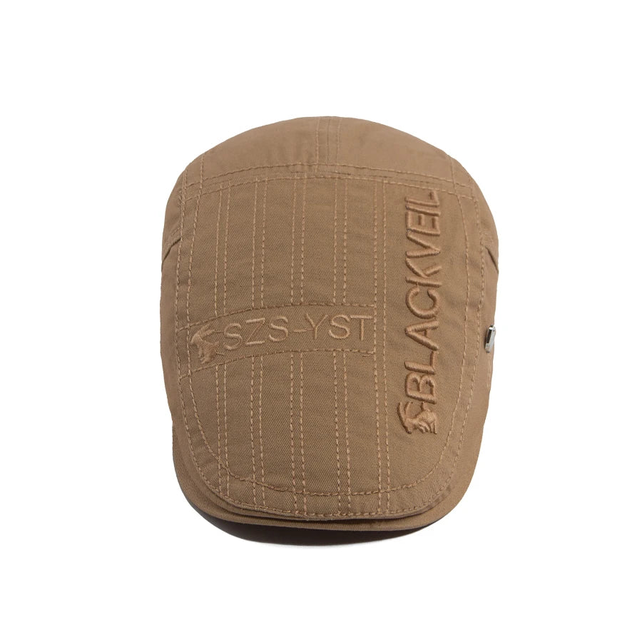 Men Beret Fashion Rabbit Embroidery Flat Caps Spring Summer Visor For Male